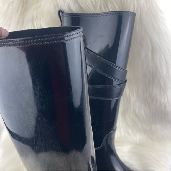COACH RAIN TALL BOOTS SIZE 7 BLACK COLOR - Picture 9 of 11